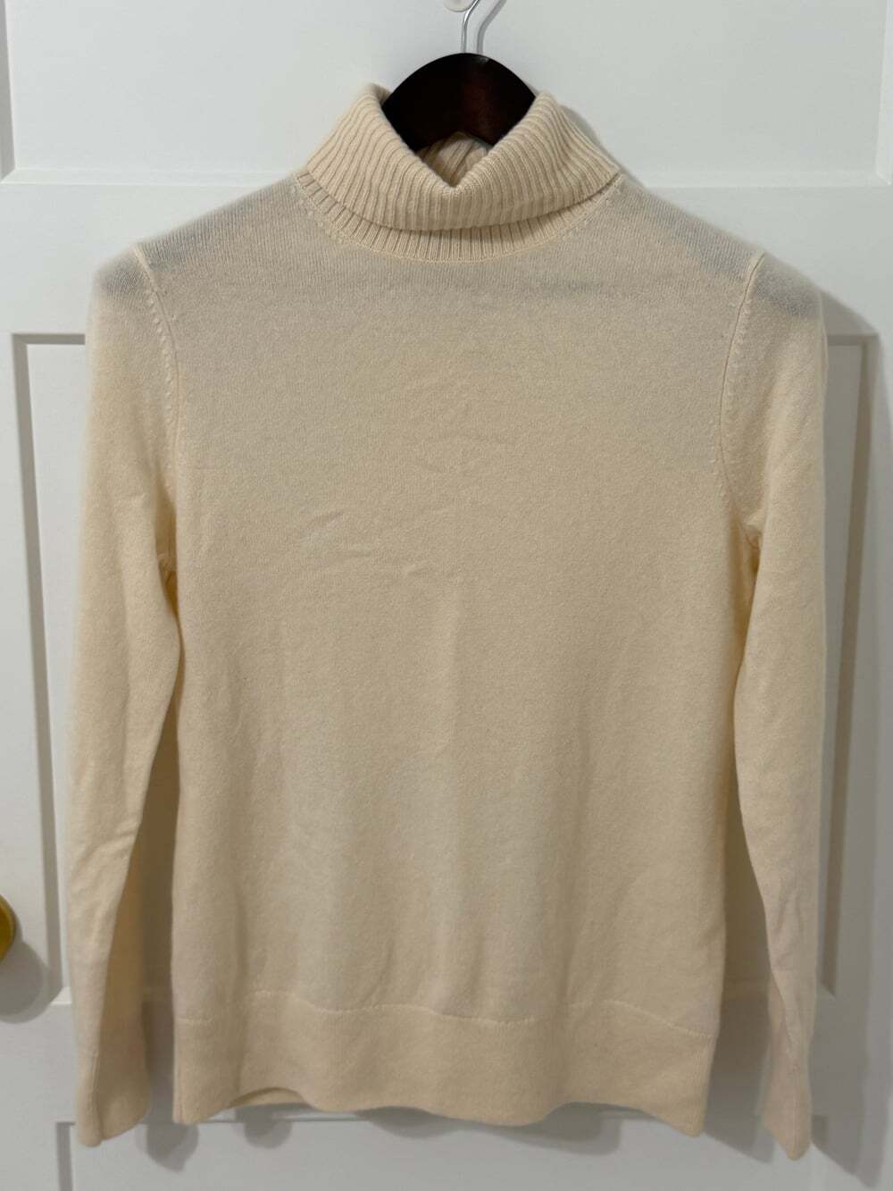 Lands' End 100% Cashmere Turtleneck | Ivory Cream | Women's S 6-8